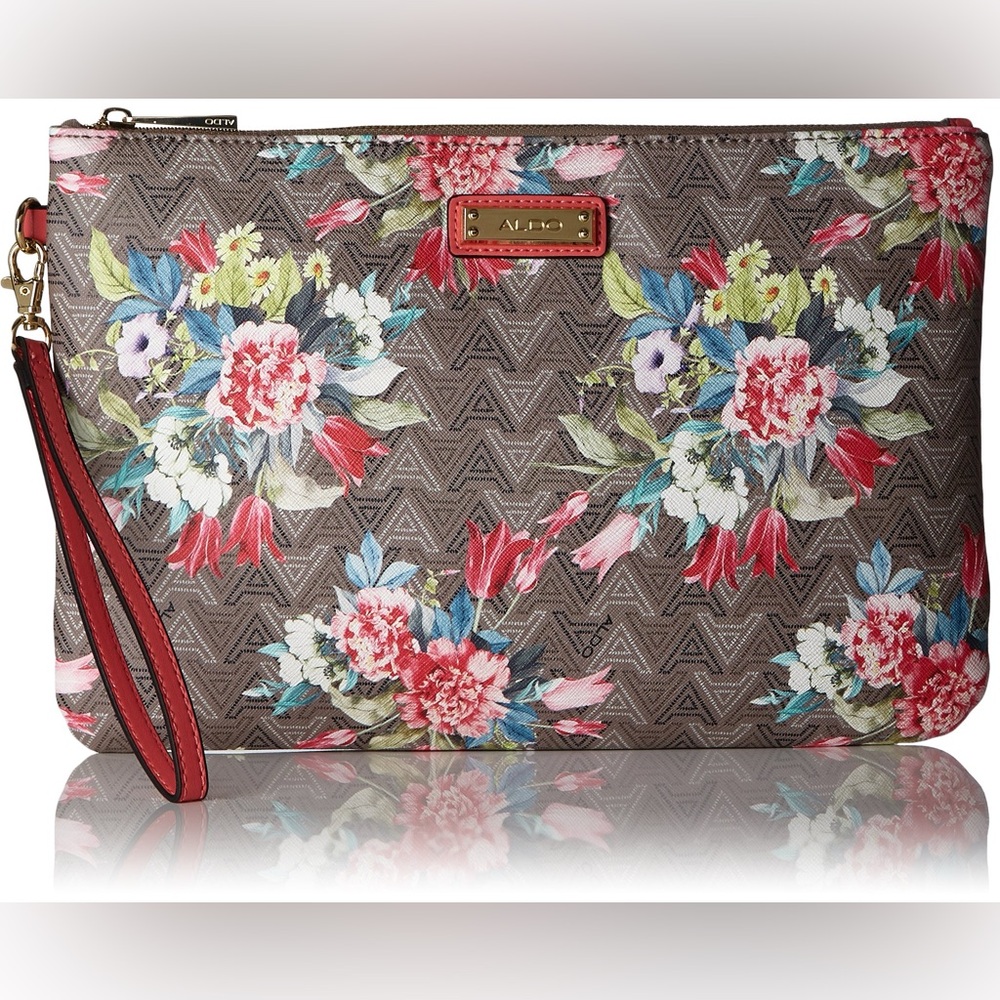 NWT ALDO Floral Clutch Women's Bag Purse Wristlet